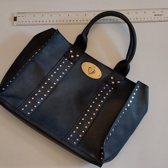 Private Label Black Studded Handbag - Picture 1 of 5